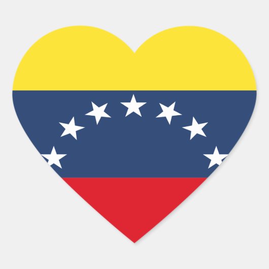 Venezolaanse vlag hart sticker (Voorkant)