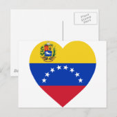 Venezolaanse vlag Heart Briefkaart (Voorkant / Achterkant)