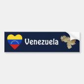 Venezolaanse vlag Heart + Map Bumpersticker (Voorkant)