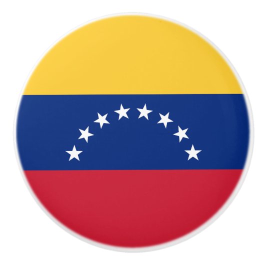 Venezolaanse vlag keramische knop (Voorkant)