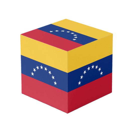 Venezolaanse vlag kubus (Voorkant hoekig)