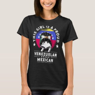 Venezolaanse vlag Mexico Groene vrouwelijke vrouw T-shirt