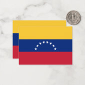 Venezolaanse vlag notitiekaartje (Voorkant / Achterkant in situ)
