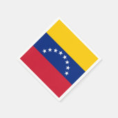Venezolaanse vlag op maat gemaakte servetten (Hoek)