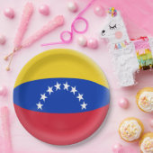 Venezolaanse vlag papieren bordje (Feest)