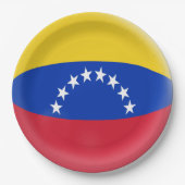 Venezolaanse vlag papieren bordje (Voorkant)