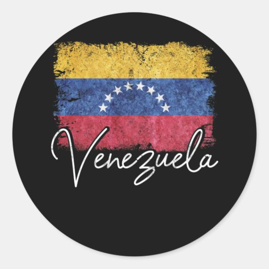 Venezolaanse vlag - Pride Roots Ronde Sticker (Voorkant)