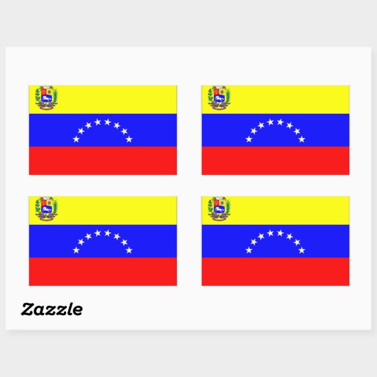 Venezolaanse vlag rechthoekige sticker (Vel)