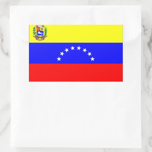 Venezolaanse vlag rechthoekige sticker (Tas)