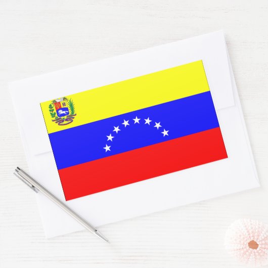 Venezolaanse vlag rechthoekige sticker (Envelop)