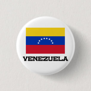 Venezolaanse vlag ronde button 3,2 cm