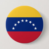 Venezolaanse vlag ronde button 7,6 cm (Voorkant)