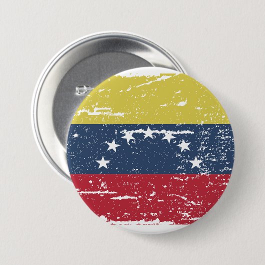 Venezolaanse vlag Ronde Button 7,6 Cm (Voorkant /achterkant)