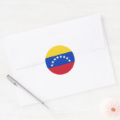 Venezolaanse vlag ronde sticker (Envelop)