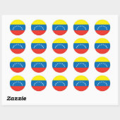 Venezolaanse vlag ronde sticker (Vel)