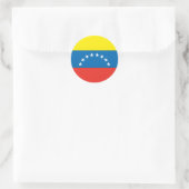 Venezolaanse vlag ronde sticker (Tas)