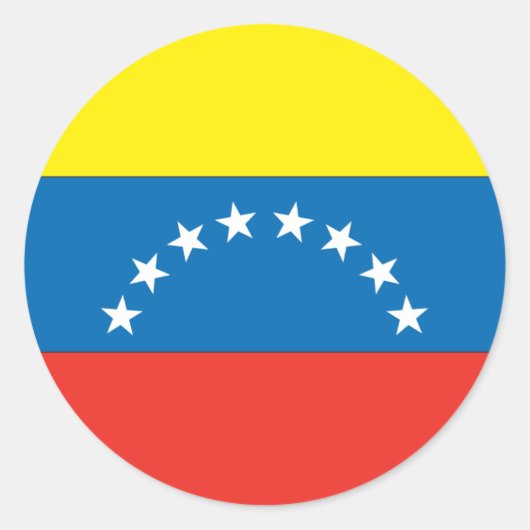 Venezolaanse vlag ronde sticker (Voorkant)