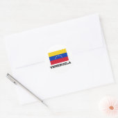 Venezolaanse vlag ronde sticker (Envelop)