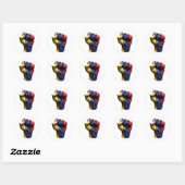 Venezolaanse vlag ronde sticker (Vel)
