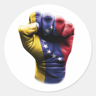 Venezolaanse vlag ronde sticker