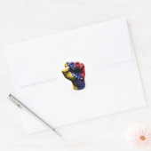 Venezolaanse vlag ronde sticker (Envelop)