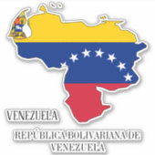 Venezolaanse vlag sticker (Voorkant)