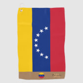 Venezolaanse vlag & Venezuela monogrammen/golf Golfhanddoek (Voorkant)