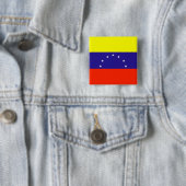 Venezolaanse vlag vierkante button 5,1 cm (In situ)