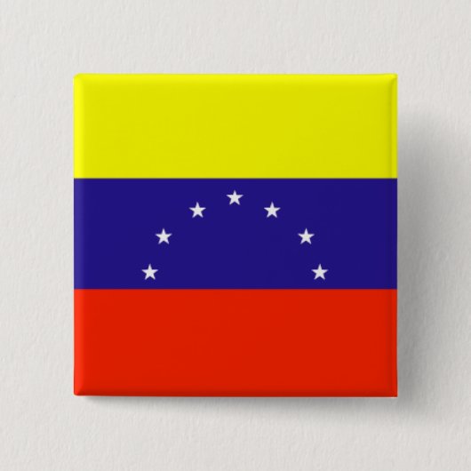 Venezolaanse vlag vierkante button 5,1 cm (Voorkant)