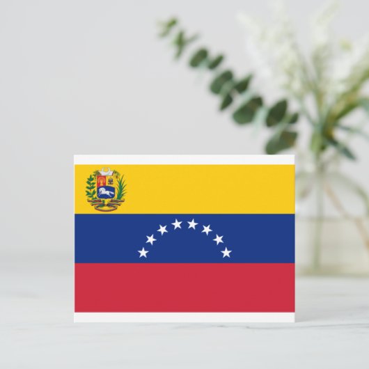 Venezolaanse vlag - vlag van Venezuela - Bandera Briefkaart (Staand voorkant)