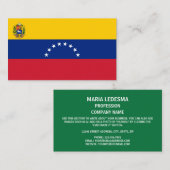 Venezolaanse vlag, Vlag van Venezuela Visitekaartje (Voorkant / Achterkant)