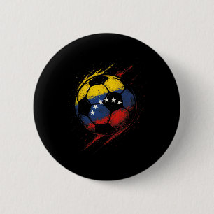 Venezolaanse vlag Voetbal Byll - Footbyll Speler t Ronde Button 5,7 Cm