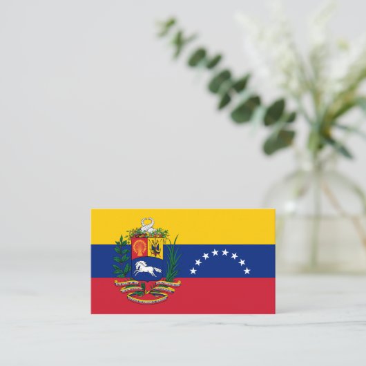 Venezolaanse Vlag & Wapen, Vlag van Venezuela Visitekaartje (Staand voorkant)
