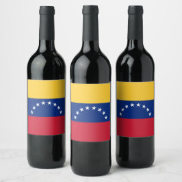 Venezolaanse vlag wijn etiket