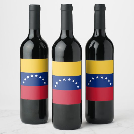 Venezolaanse vlag wijn etiket (Flessen)