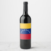 Venezolaanse vlag wijn etiket (Voorkant)