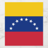 Venezolaanse vlag wijn etiket (Enkel label)