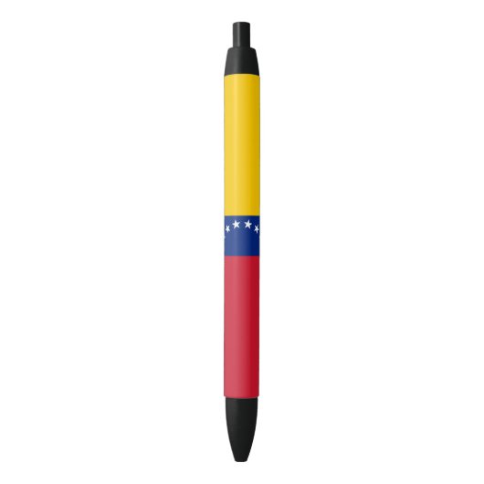 Venezolaanse vlag zwarte inkt pen (Voorkant Verticaal)