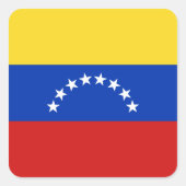 Venezolaanse vlaggen vierkante sticker (Voorkant)