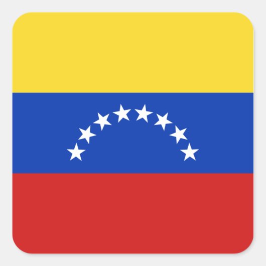 Venezolaanse vlaggen vierkante sticker (Voorkant)