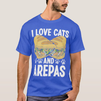 Venezolaanse Voedsel Kat Eigenaar Arepas Liefhebbe T-shirt