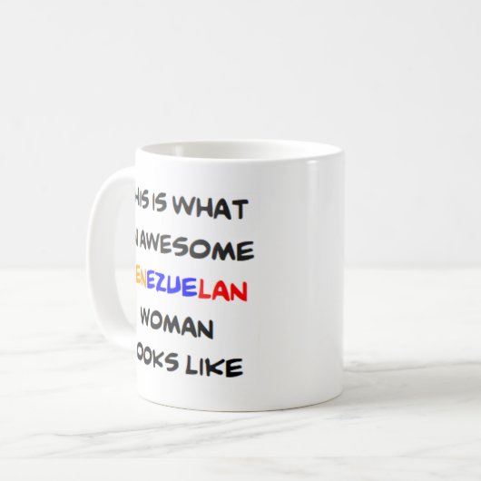 venezolaanse vrouw, geweldige Mok (Voorkant links)