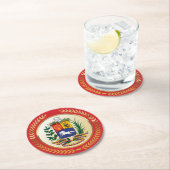 Venezolaanse wapenstilstand ronde kartonnen onderzetter (Insitu)