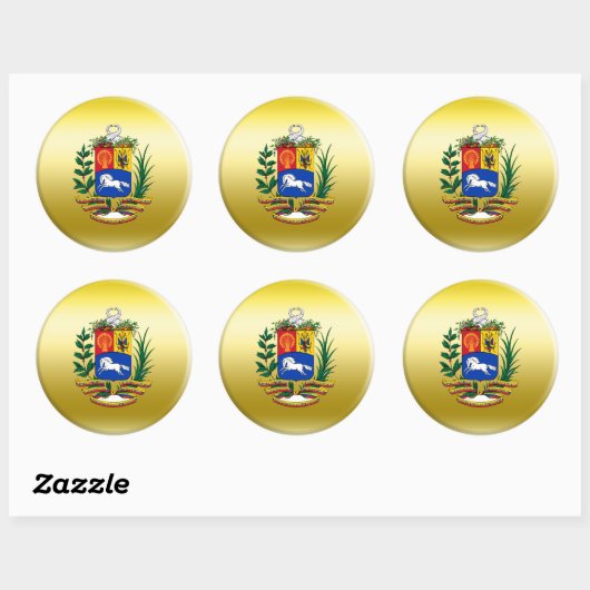 Venezolaanse wapenstilstand ronde sticker (Vel)