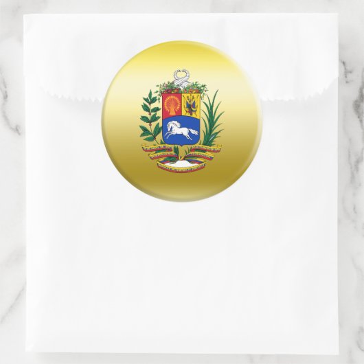 Venezolaanse wapenstilstand ronde sticker (Tas)