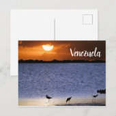 Venezolaanse zonsondergang briefkaart (Voorkant / Achterkant)