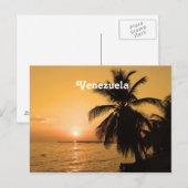 Venezolaanse zonsondergang briefkaart (Voorkant / Achterkant)