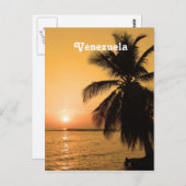 Venezolaanse zonsondergang briefkaart (Voorkant / Achterkant)