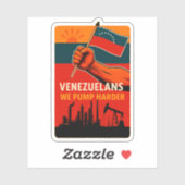 Venezolanen We pompen harder Vlag Aardolie Sticker (Vel)