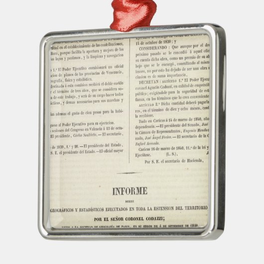 Venezuela 2 metalen ornament (Links)